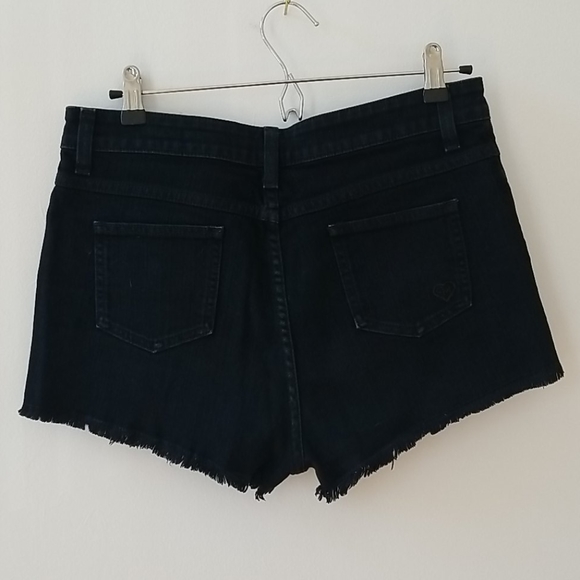 High Waist Black Jeans Short - Picture 6 of 7